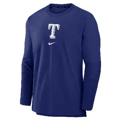 Nike Texas Rangers Authentic Collection Player  Men's Dri-fit Mlb Pullover Jacket In Blue