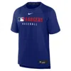 Nike Texas Rangers Authentic Collection Pregame  Men's Dri-fit Mlb T-shirt In Blue
