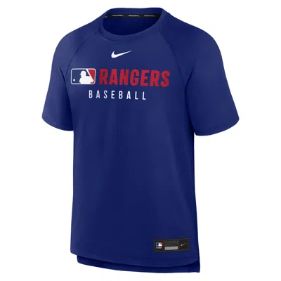 Nike Texas Rangers Authentic Collection Pregame  Men's Dri-fit Mlb T-shirt In Blue