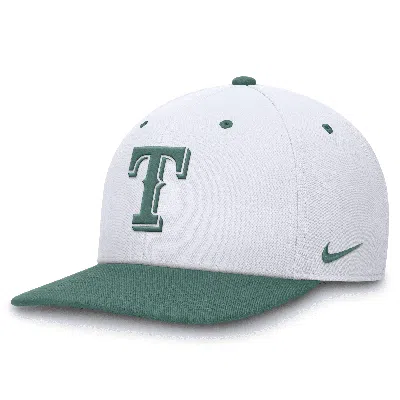 Nike Texas Rangers Bicoastal 2-tone Pro  Unisex Dri-fit Mlb Adjustable Hat In White