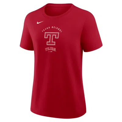 Nike Texas Rangers City Connect  Women's Mlb T-shirt In Red