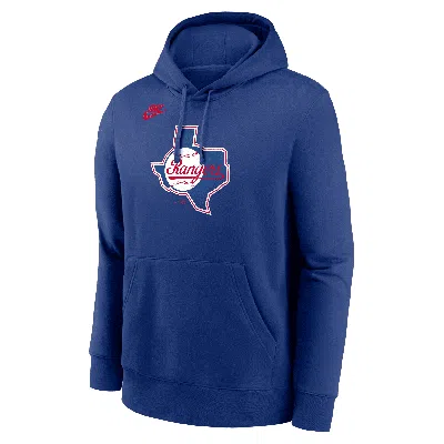 Nike Texas Rangers Cooperstown Logo Club  Men's Mlb Pullover Hoodie In Blue