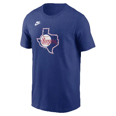 Nike Texas Rangers Cooperstown Logo  Men's Mlb T-shirt In Blue