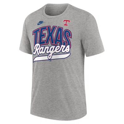Nike Heather Gray Texas Rangers Cooperstown Collection Retro Tri-blend T-shirt