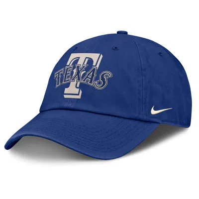 Nike Texas Rangers Statement Club Menâs  Men's Mlb Adjustable Hat In Blue