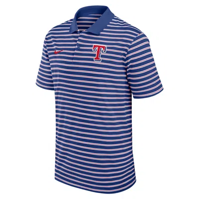 Nike Texas Rangers Striped Victory  Men's Dri-fit Mlb Polo In Blue