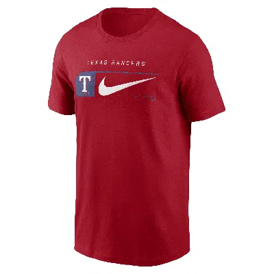 Nike Texas Rangers Team Swoosh Lockup  Men's Mlb T-shirt In Red