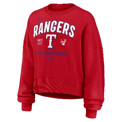 Nike Texas Rangers  Women's Mlb Pullover Crew In Red