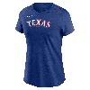 Nike Royal Texas Rangers Fuse Wordmark T-shirt In Blue
