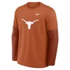 Nike Texas Sideline Coach  Men's Therma-fit College Long-sleeve T-shirt In Orange