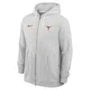 Nike Texas Sideline  Men's Dri-fit College Full-zip Hoodie In White
