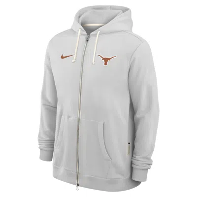 Nike Texas Sideline  Men's Dri-fit College Full-zip Hoodie In White