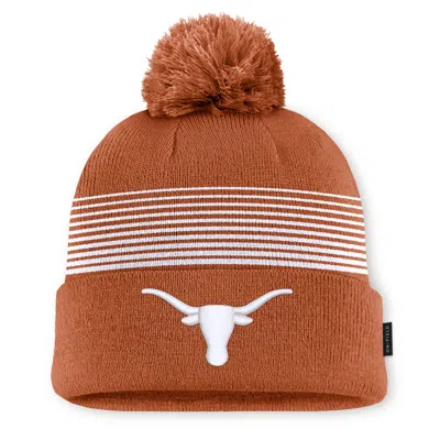 Nike Texas Sideline Peak  Unisex College Cuffed Pom Beanie In Orange