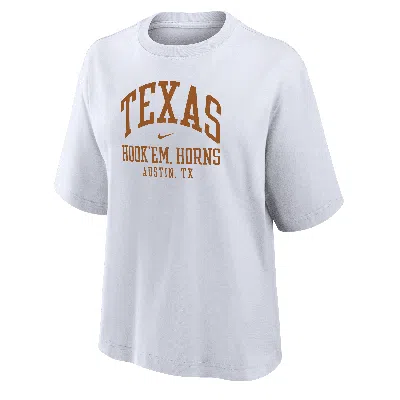 Nike Texas  Women's College Boxy T-shirt In White