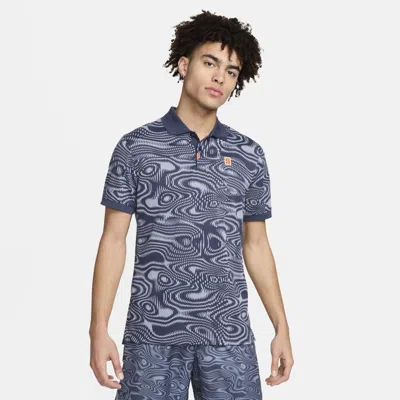 Nike The  Men's Polo Heritage Dri-fit Tennis Polo In Blue