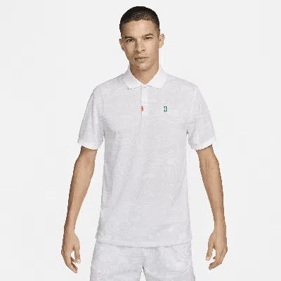 Nike The  Men's Polo Heritage Dri-fit Tennis Polo In White