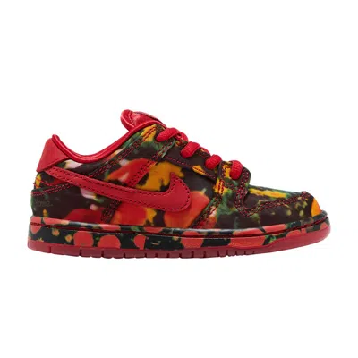 Pre-owned Nike The Wizard Of oz X Dunk Low Sb Td 'poppy Field' | Red | Infant Size 2