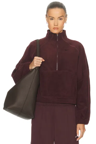 Nike Therma Fit 1/2 Zip Jacket In Black