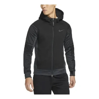 Nike Therma-fit Adv Full-length Zipper Cardigan Training Hooded Jacket Black