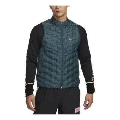 Nike Therma-fit Adv Repel Down Running Vest Asia Sizing 'dark Green'