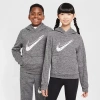 Nike Therma-fit Big Kid Unisex Long Sleeve Fleece Active Hoodie In Gray