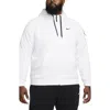 Nike Men's Therma-fit Full-zip Logo Hoodie In White