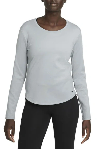 Nike Therma-fit Long Sleeve Shirt In Particle Grey/heather/black