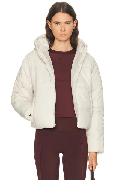 Nike Therma Fit Loose Hooded Jacket In White