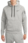 Nike Men's  Therma Therma-fit Hooded Fitness Pullover In Grey/particle Grey/black