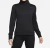 Nike Therma-fit Swift Turtleneck Running Top In Black In Black