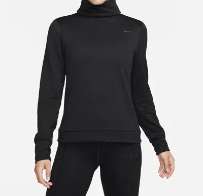 Nike Therma-fit Swift Turtleneck Running Top In Black