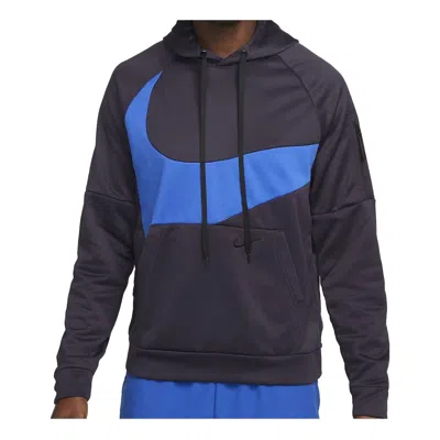 Nike Therma-fit Swoosh Sweatshirt 'black Blue'