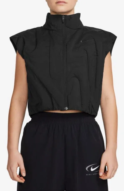 Nike Therma-fit Swoosh Vest In Black/black