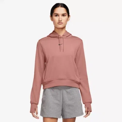 Nike Therma-fit Womens Long Sleeve Fleece Active Hoodie In Pink