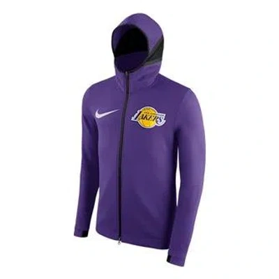 Nike Therma Flex Showtime Nba Lakers Hooded Jacket Purple