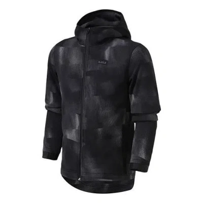 Nike Therma Lebron Camouflage Hooded Jacket 'grey' In Black
