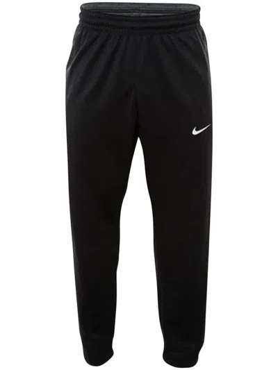 Nike Solo Swoosh Straight-leg Logo-embroidered Cotton-blend Jersey Sweatpants In Black