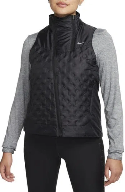 Nike Therma-fit Aeroloft Water-repellent Down Vest In Black