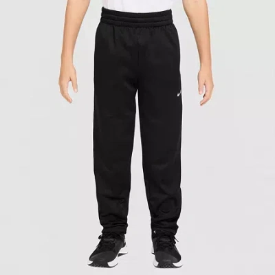 Nike Therma-fit Big Kid Boys Wide Leg Regular Fit Fleece Pull-on Pant In Black