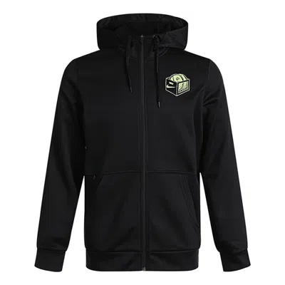 Nike Thrma Hd Fz Story Pack Printing Sports Hooded Jacket Black