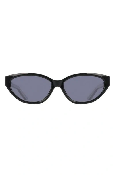Nike Tide Solar 57mm Cat Eye Sunglasses In Black
