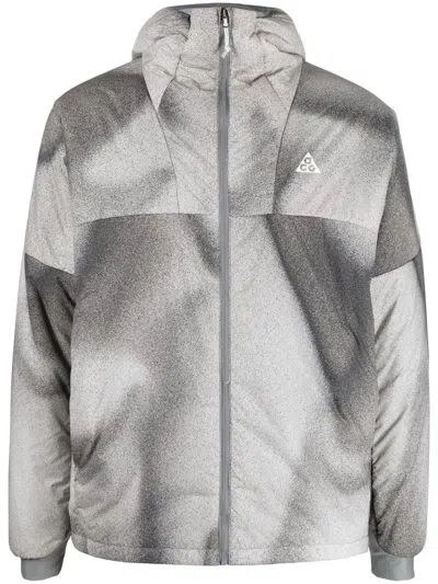 Nike Tie-dye Zipped Jacket In Grey