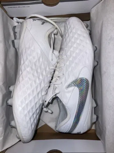 Pre-owned Nike Tiempo Legend 8 Elite Fg “white Platinum” (at5293-100) Men's Size 12 Rare