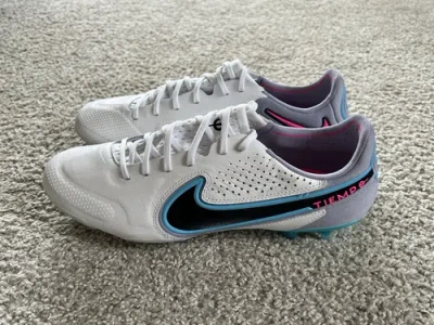 Pre-owned Nike Tiempo Legend 9 Elite Fg Soccer Cleats White Baltic Blue Cz8482-146