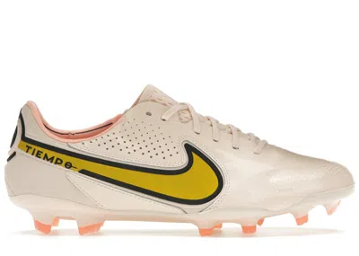 Pre-owned Nike Tiempo Legend 9 Elite Fg Sneakers In Guava Ice/sunset Glow/yellow Strike