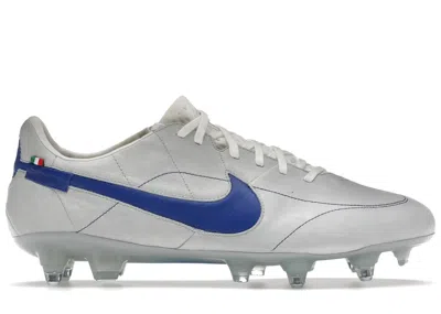 Pre-owned Nike Tiempo Legend 9 Elite Mi Sgpro Anticlog Traction Montebelluna Leather Sneakers In White/metallic Sil