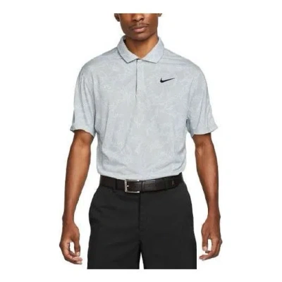 Nike Tiger Woods Dri-fit Adv Contour Print Polo Shirt 'grey' In Gray