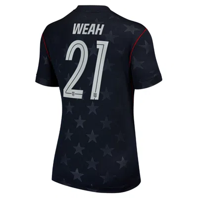 Nike Timothy Weah Usmnt 2026 Stadium Away  Women's Dri-fit Soccer Jersey In Black