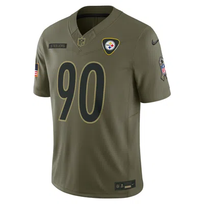 Nike T.j. Watt Pittsburgh Steelers Salute To Service  Men's Dri-fit Nfl Limited Jersey In Green