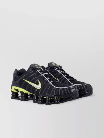 Nike Tl Shox Mesh Overlay Rubber Sneakers In Black